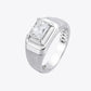 The Alencia Urban Brushed Radiant Solitaire Silver Ring image 2
