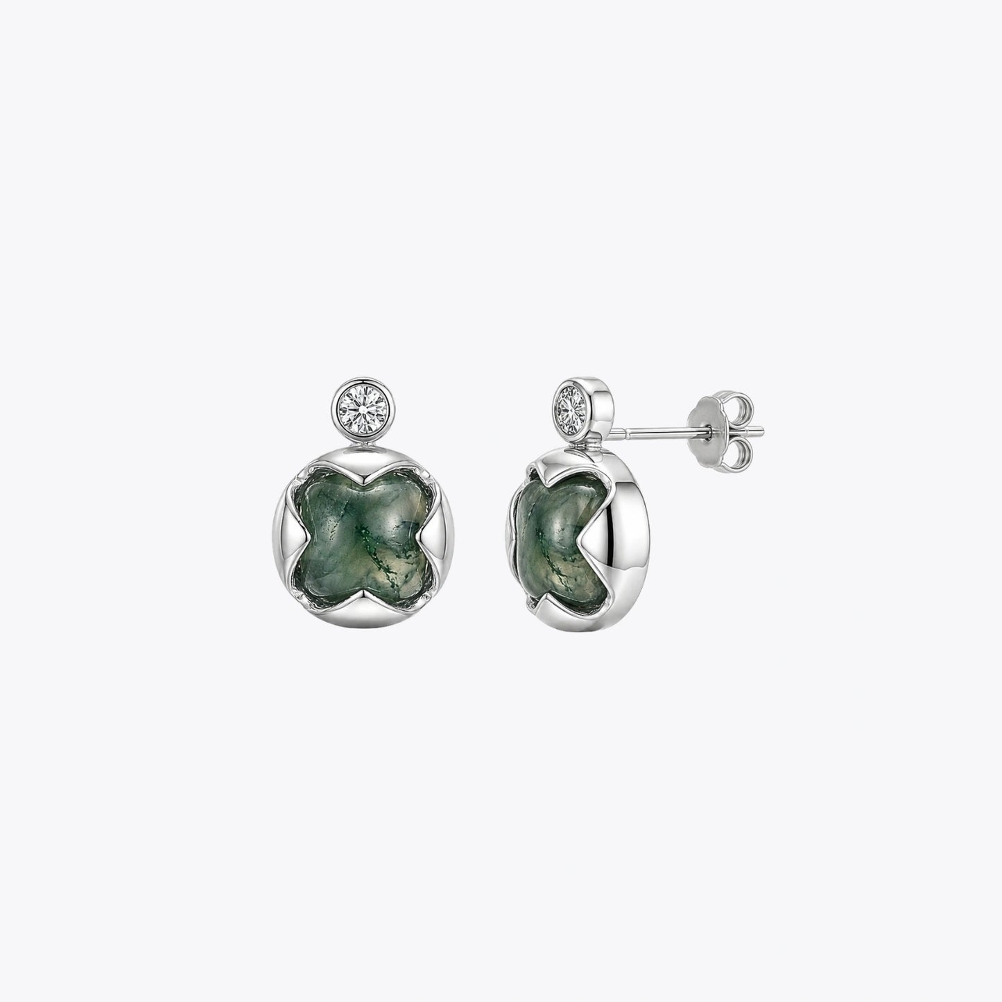 Silver Flow Drop Earrings image 2
