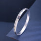 The Alencia Urban Beveled Edge Silver Bangle image 0