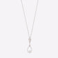 Pearl Drop Silver Pendant Necklace image 2