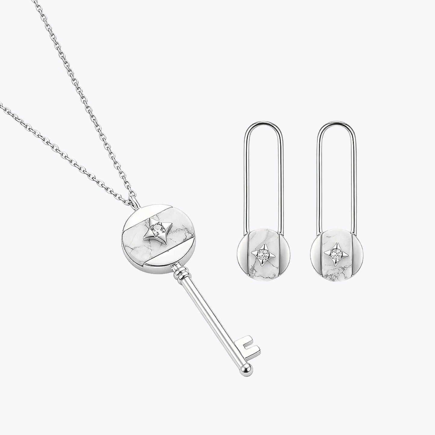 Lustrous Baguette Halo &amp; Pearl Set image 2
