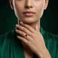 Luxe Emerald-Cut Gemstone Silver Ring – Blue, Ruby Red &amp; Golden Yellow Variations image 5
