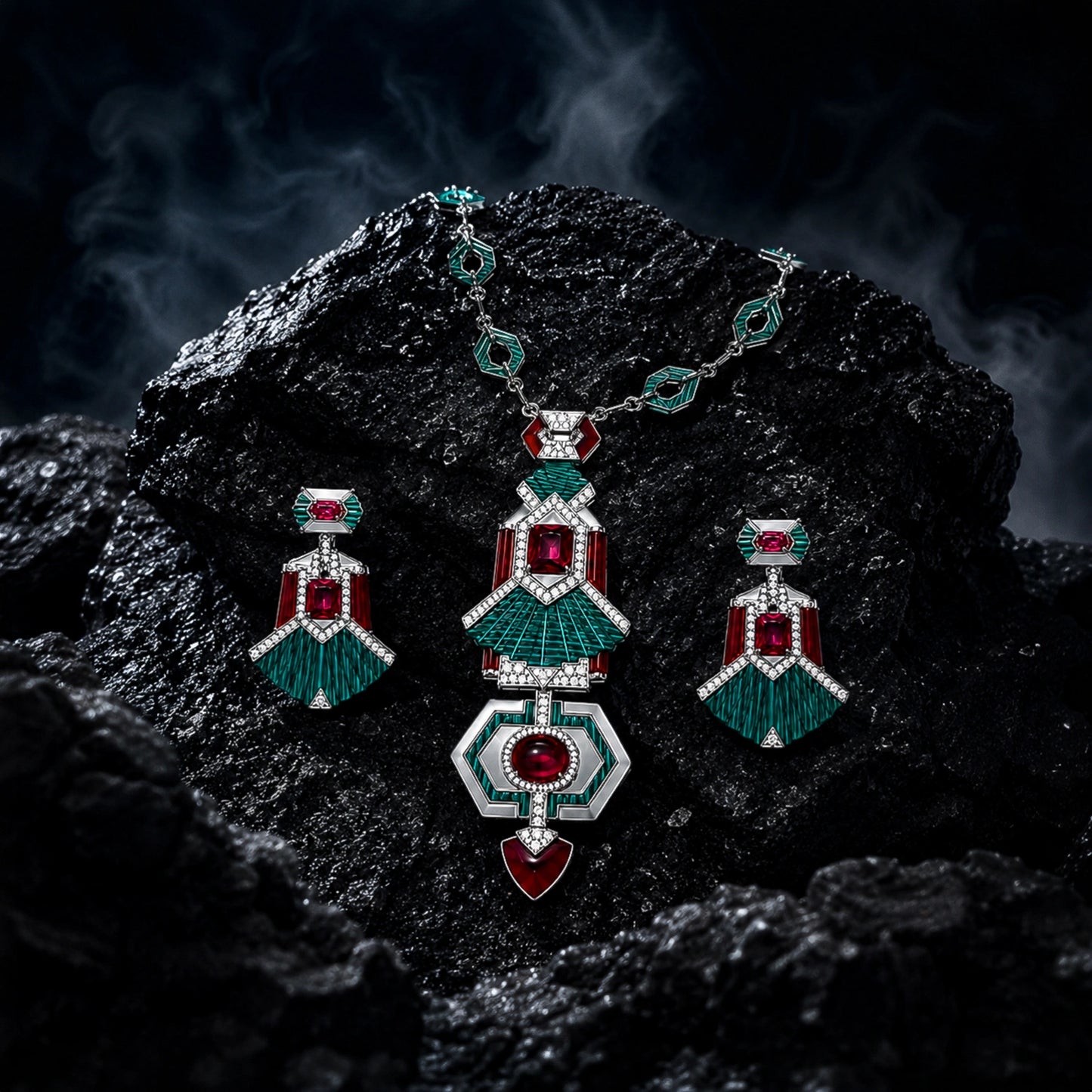 Alencia Emerald Empress Limited Edition Necklace Set image 0