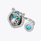 The Alencia Imperial Turquoise Tiger Bypass Ring image 2