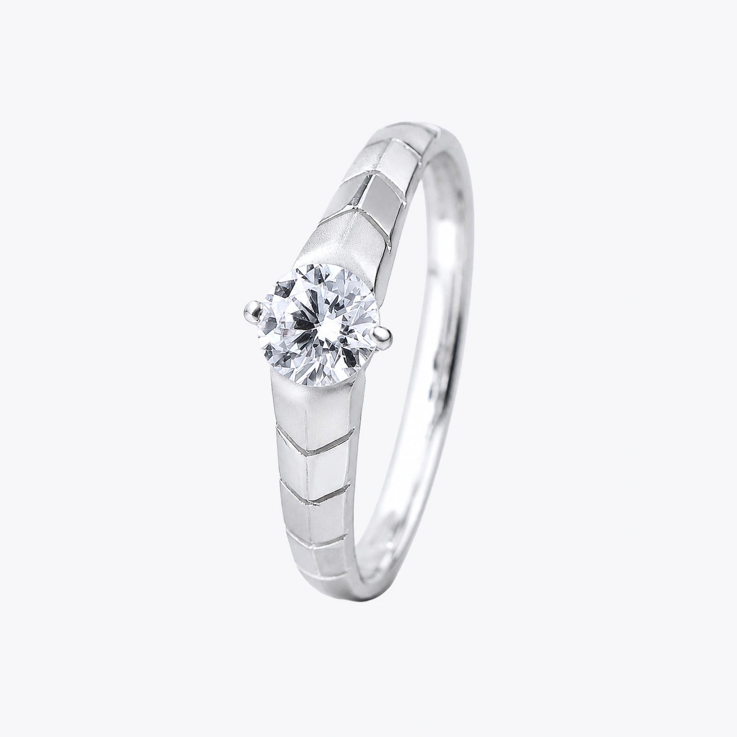 The Alencia Urban Serenade Segmented Solitaire Ring image 2