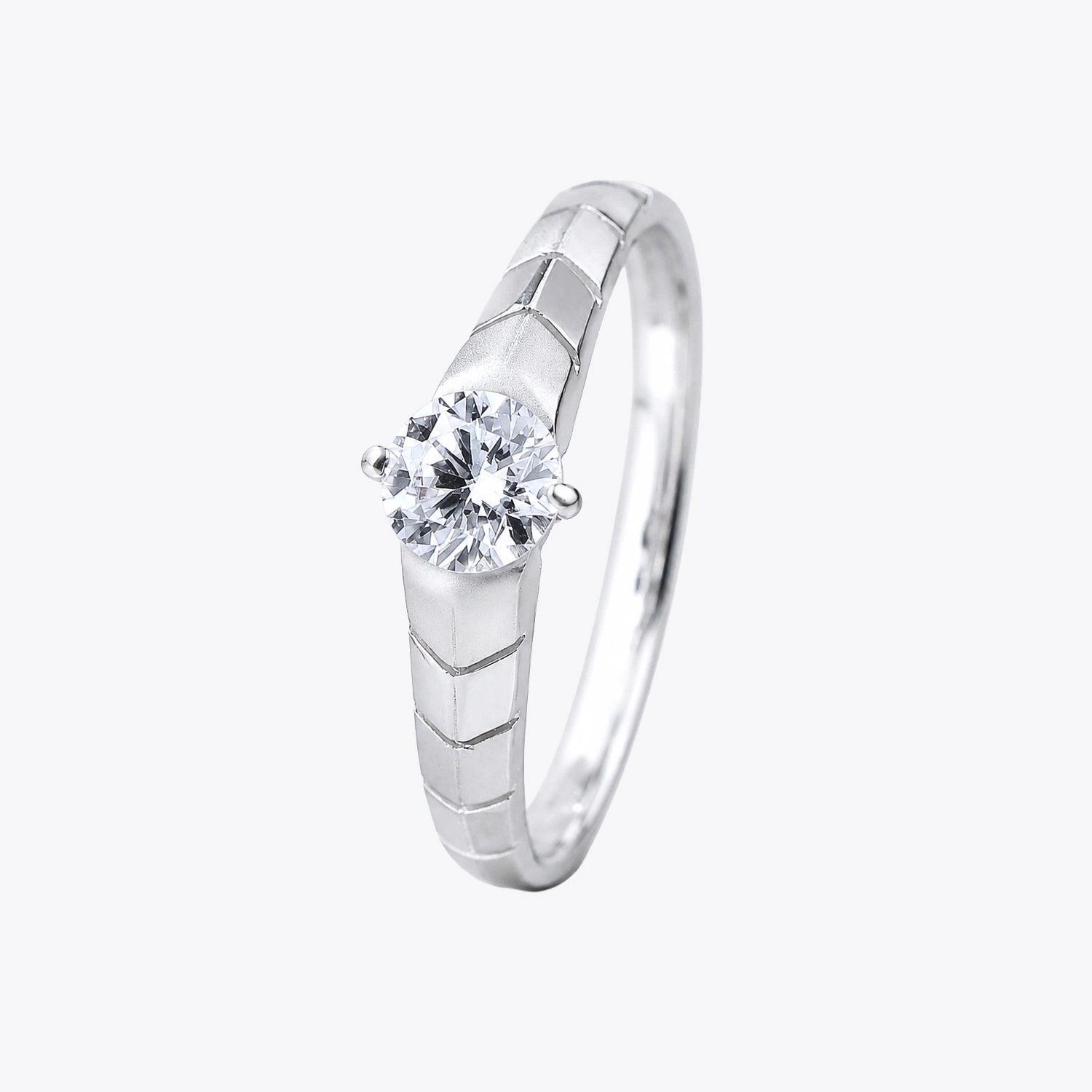The Alencia Urban Serenade Segmented Solitaire Ring image 2