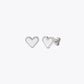 Minimal Heart Silver Stud Earrings image 2