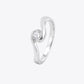 The Alencia Urban Serenade Wave Bypass Solitaire Ring image 2