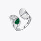 Alencia Malachite Butterfly &amp; Clover Ring image 2