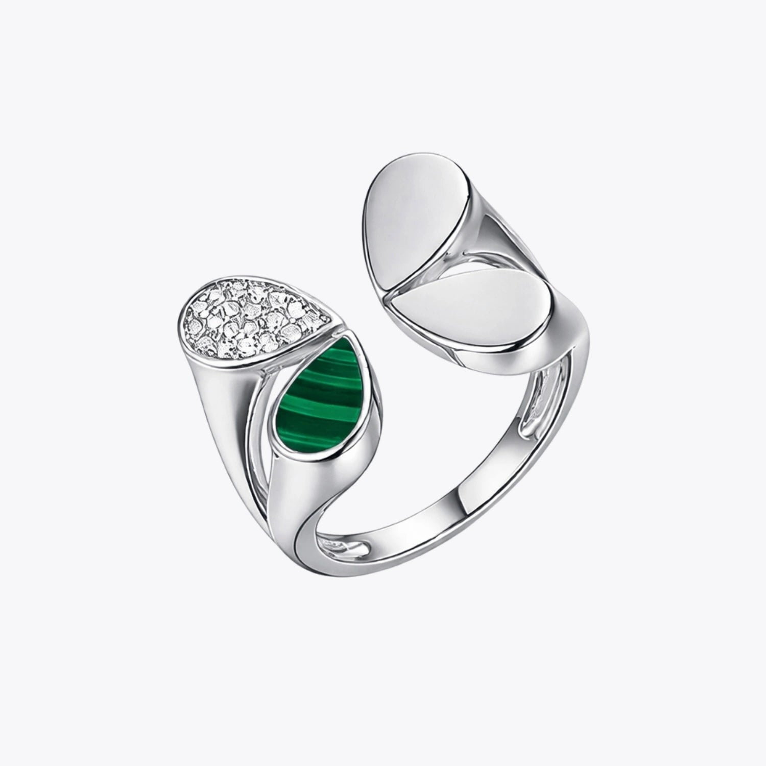 Alencia Malachite Butterfly &amp; Clover Ring image 2