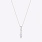 Marquise Solitaire Silver Pendant Necklace image 2