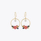 Floral Hoop Drop Earrings image 2