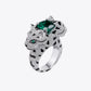 Alencia Emerald Panther Statement Ring image 2