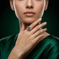 Midnight Bloom Silver Floral Ring image 1