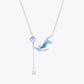 Blue Moon Leaf Drop Necklace image 2