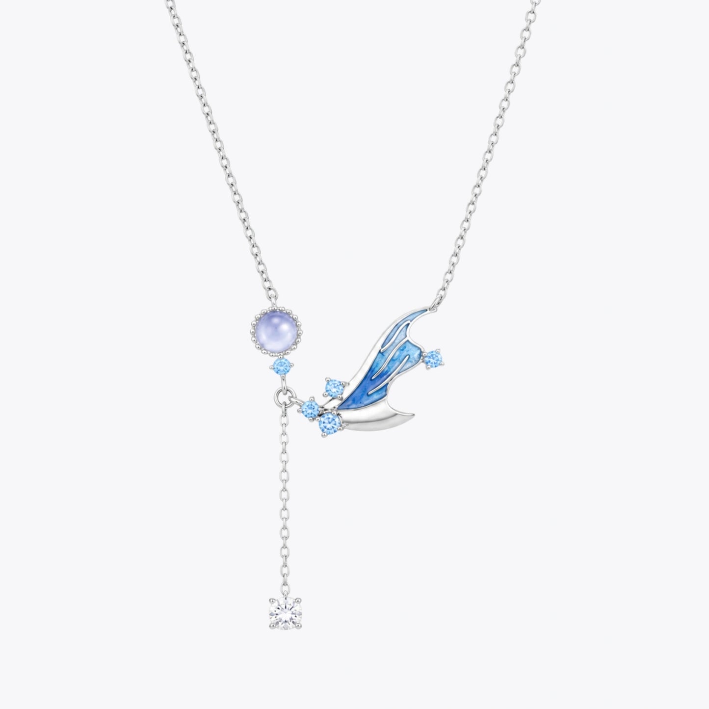 Blue Moon Leaf Drop Necklace image 2