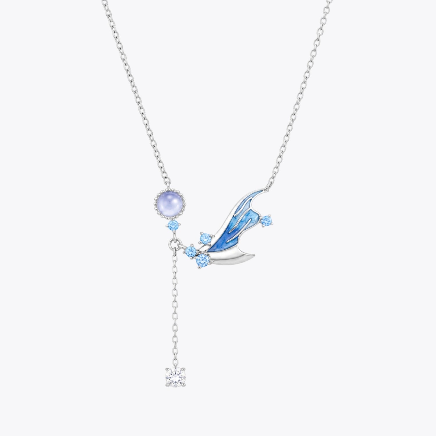 Blue Moon Leaf Drop Necklace image 2