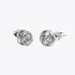 Silver Knot Stud Earrings image 2