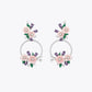 Peach Blossom Floral Silver Pendant Set with Earrings image 4