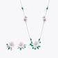 Lustrous Baguette Loop &amp; Pearl Set image 2