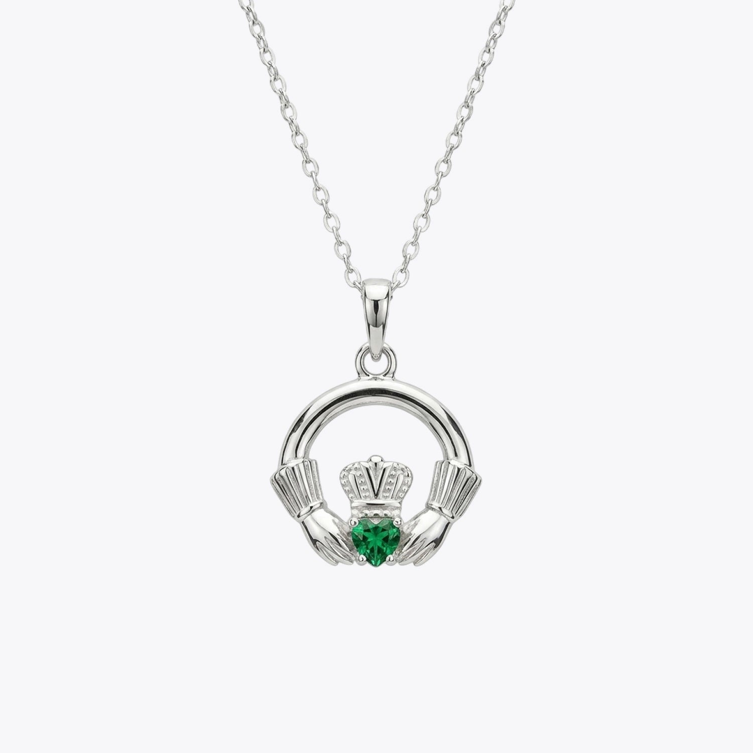 Silver Puffy Heart Pendant Necklace image 2