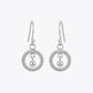 Silver Ripple Circle Drop Earrings image 2