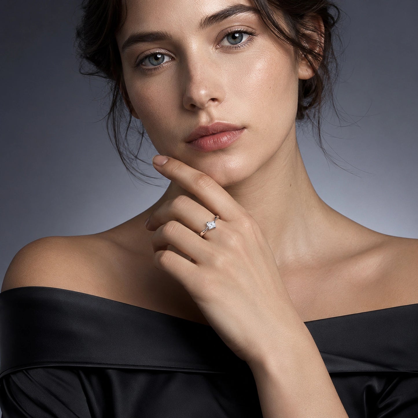 The Alencia Urban Serenade Princess Twist Ring image 1