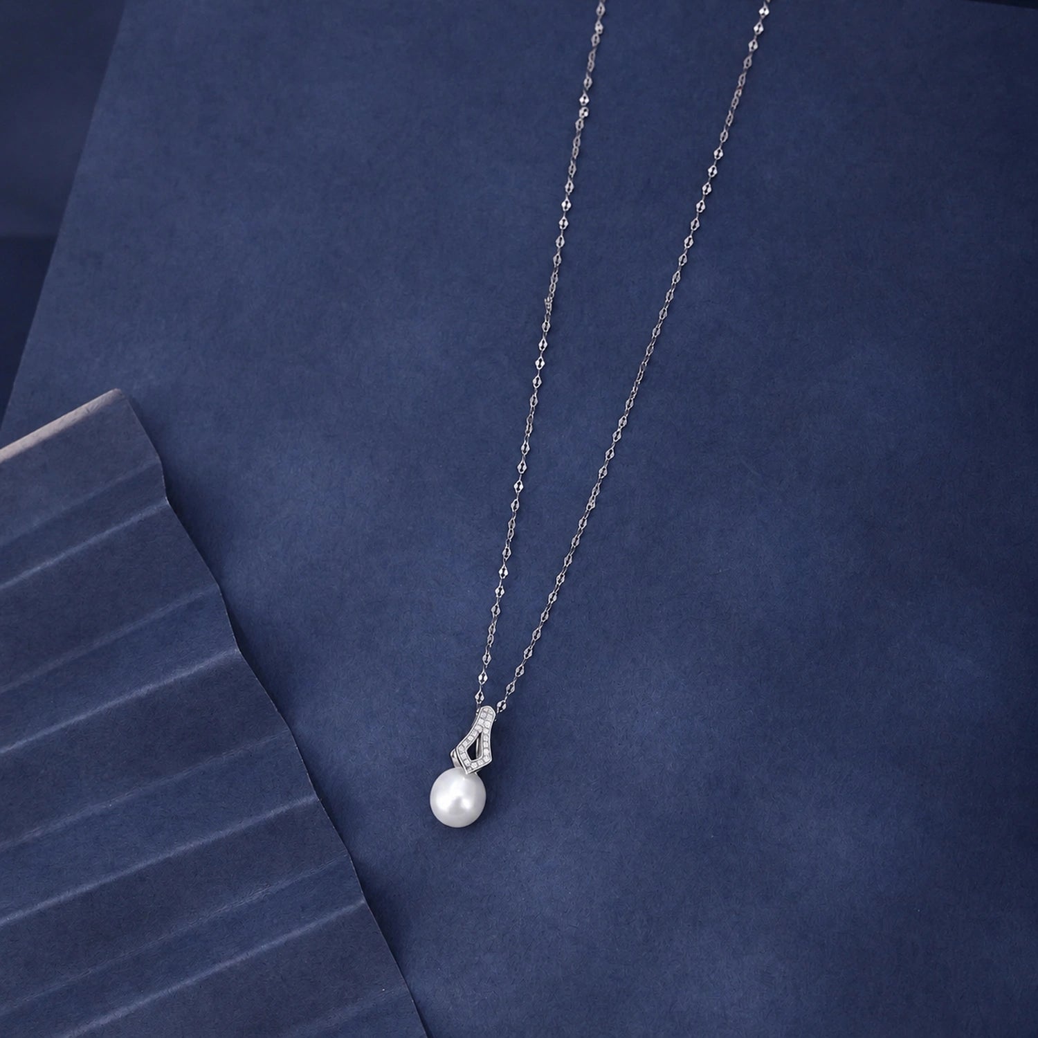 Pearl Drop Silver Pendant Necklace image 0