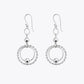Silver Double Circle Drop Earrings image 2