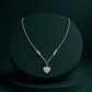 Crystal Heart Charm Silver Necklace image 0