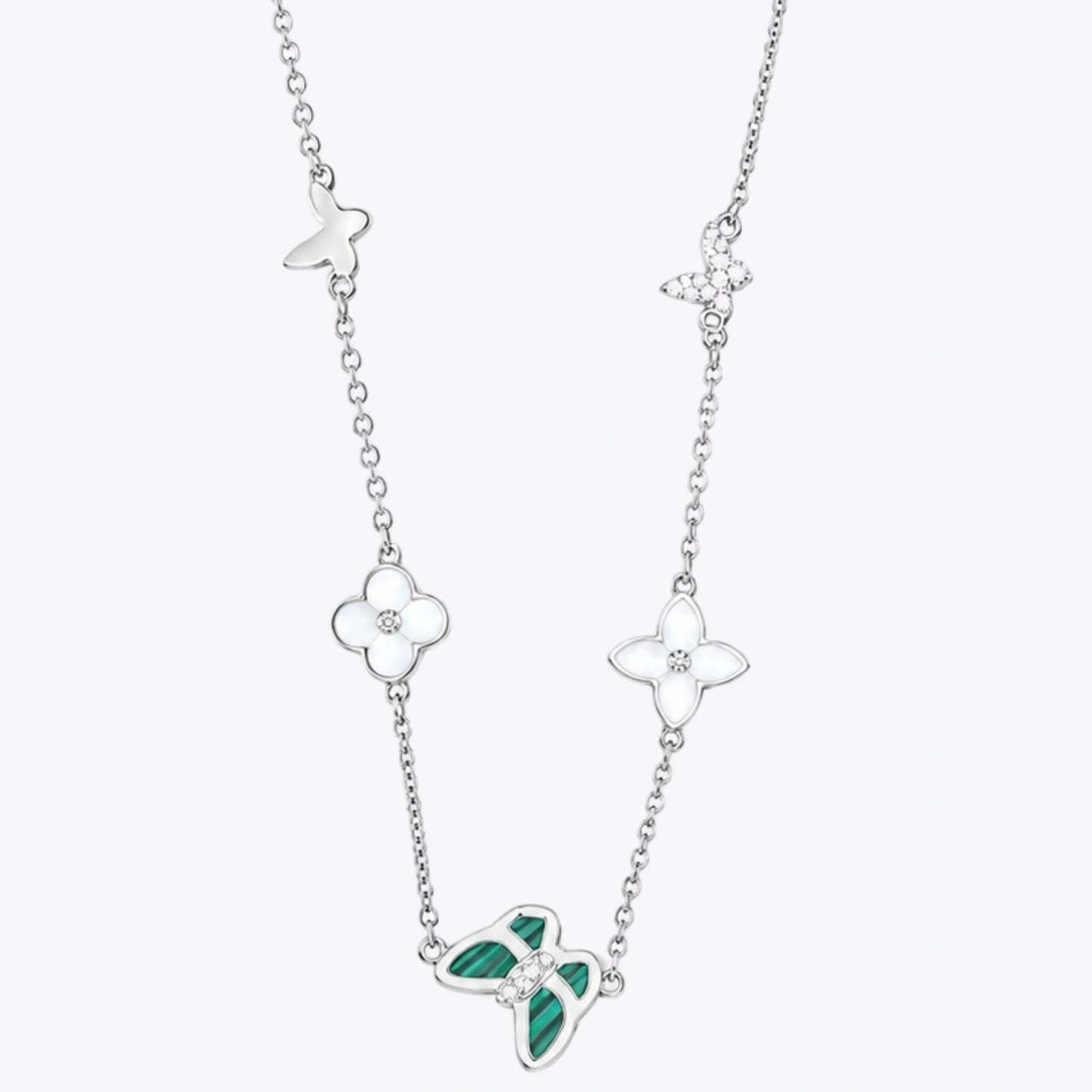 Alencia Malachite Bloom 925 Silver Set image 3