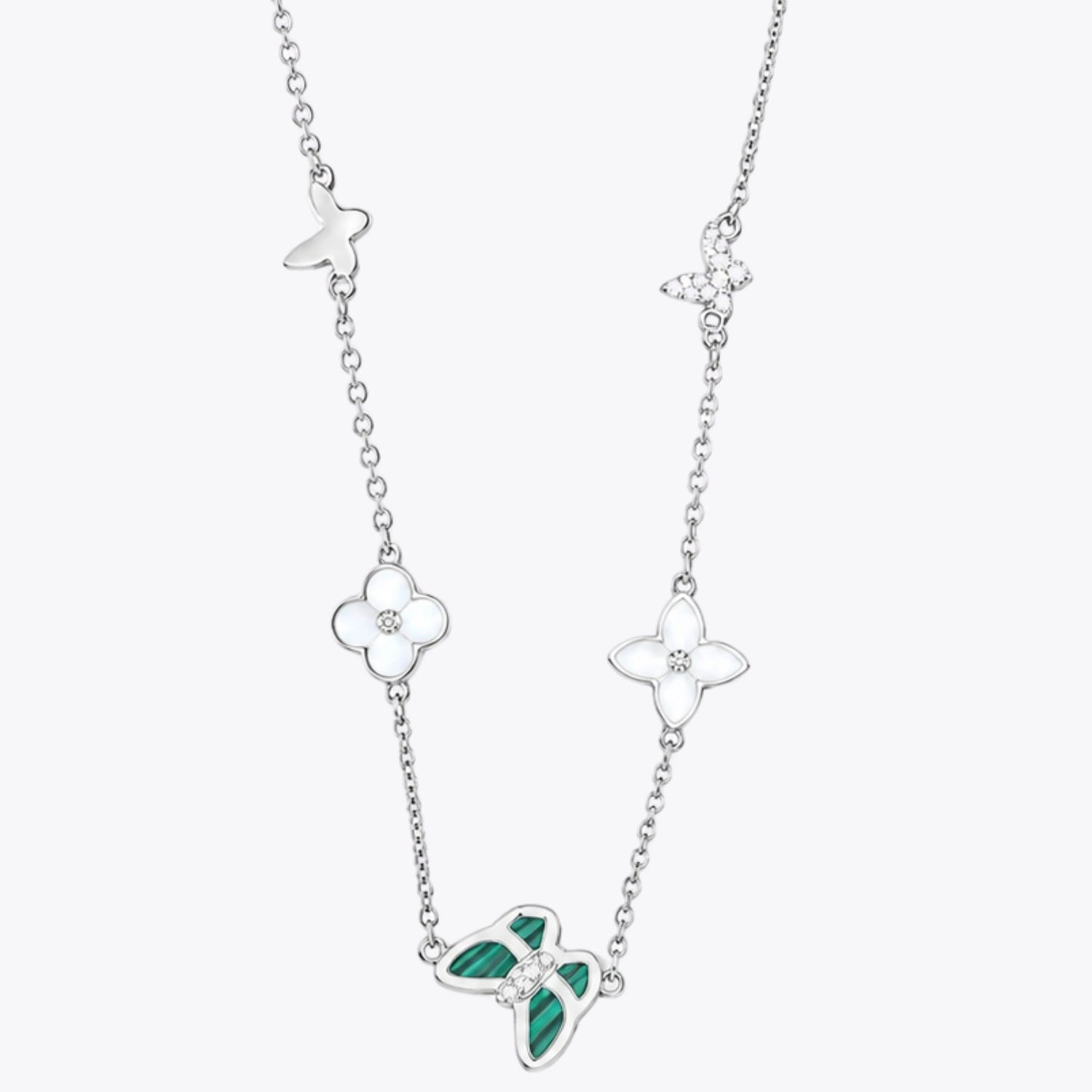 Alencia Malachite Bloom 925 Silver Set image 3