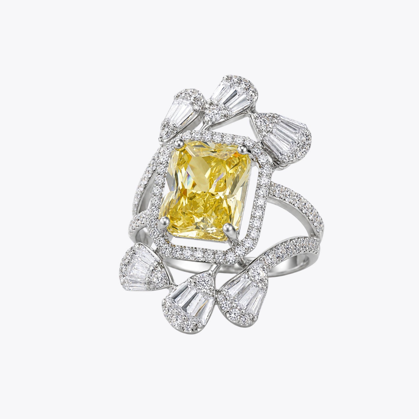 The Alencia Solar Radiance Canary Yellow Cocktail Ring image 2