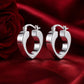 925 Silver Heart Hoop Earrings image 0