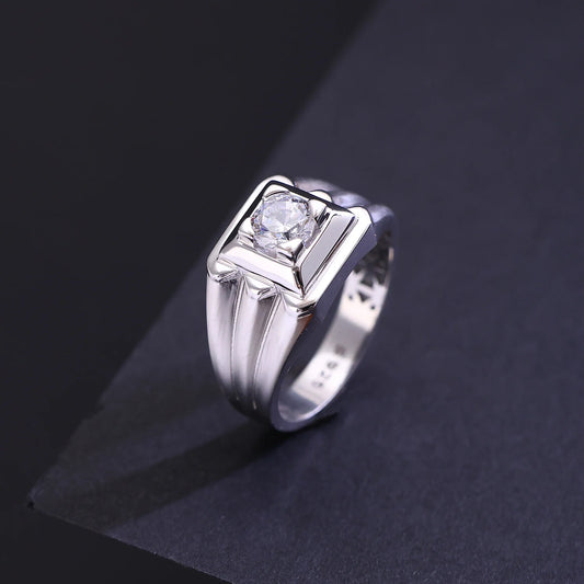 The Alencia Urban Tiered Solitaire Silver Ring image 0