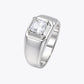 The Alencia Urban Chevron Solitaire Silver Ring image 2