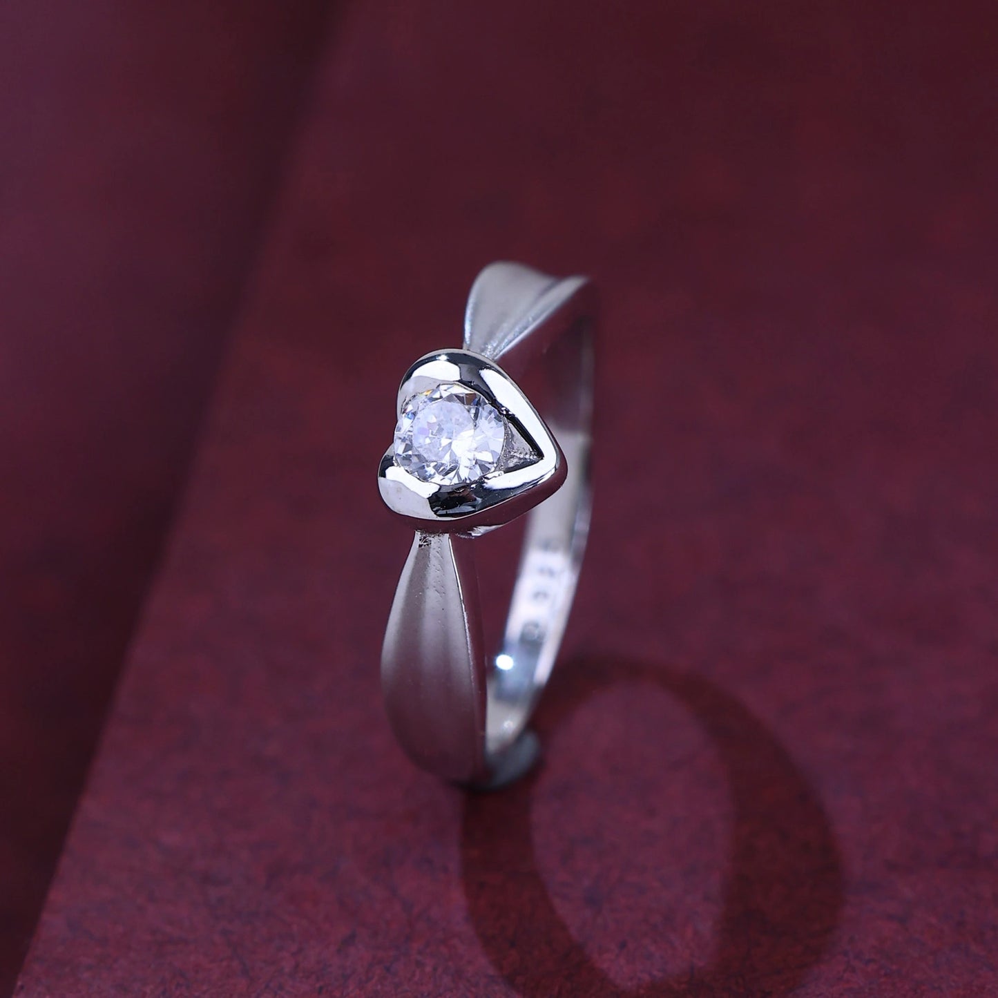 The Alencia Urban Serenade Heart Solitaire Ring image 0
