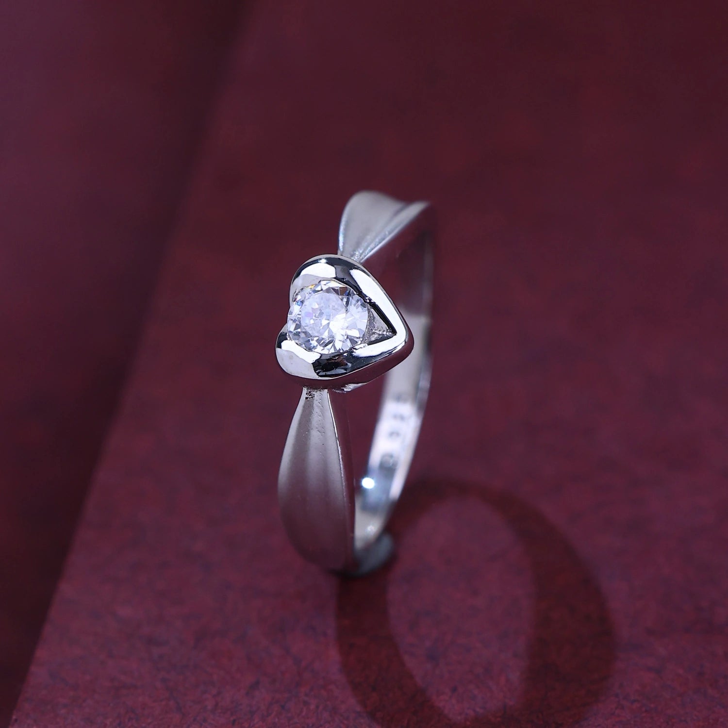 The Alencia Urban Serenade Heart Solitaire Ring image 0