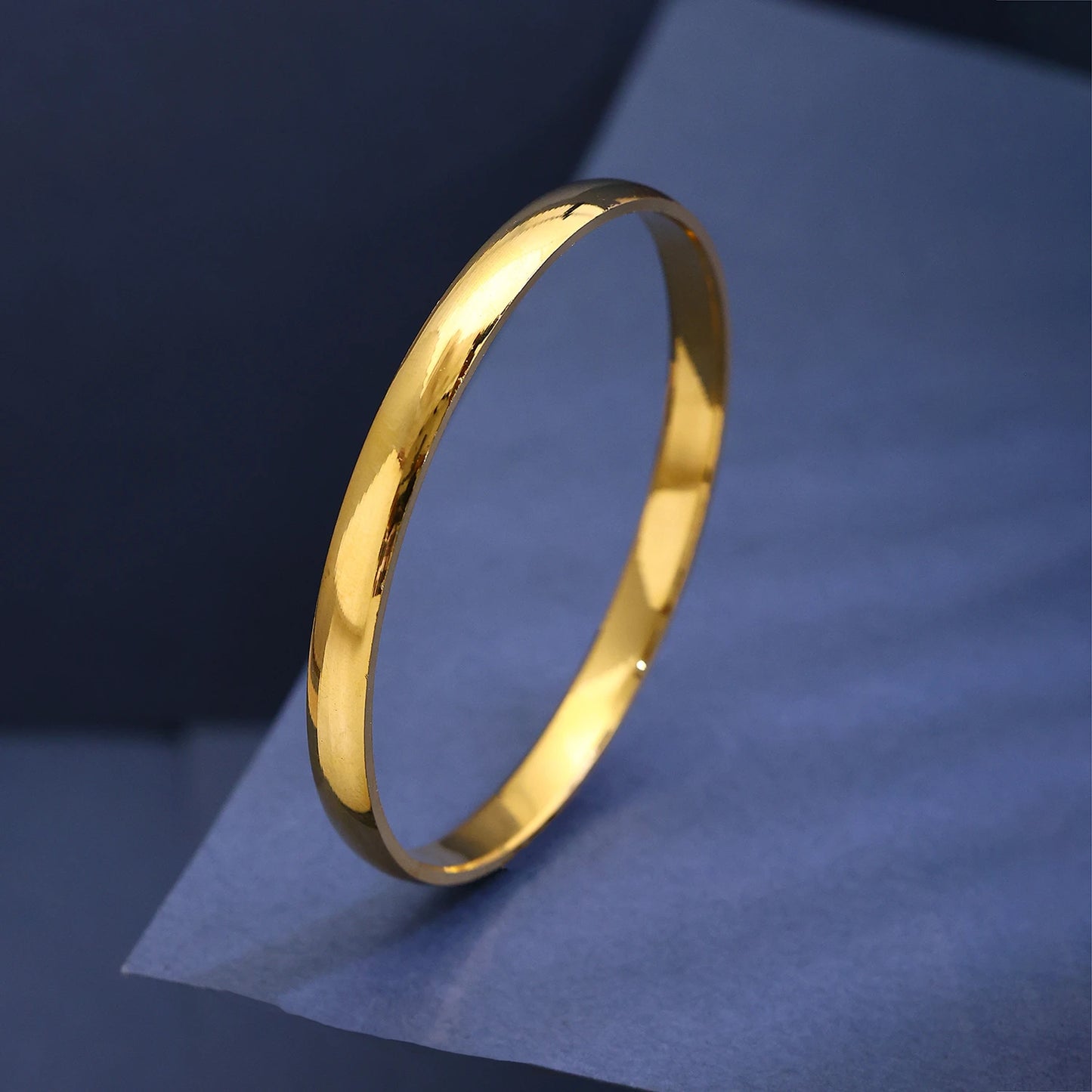 The Alencia Urban Sleek Gold Bangle image 0