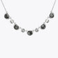 Midnight Pebble Silver Necklace &amp; Earrings Combo image 3