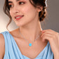 The Alencia Urban Azure Oval Enamel Necklace image 1