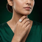 Pearl Bloom Silver Floral Ring image 1