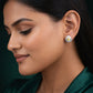 Dual-Tone Pebble Stud Earrings image 1
