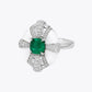 The Alencia Imperial Radiance Emerald & Enamel Statement Ring image 2
