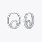 Silver Swirl Hoop Earrings image 2
