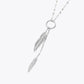 The Alencia Urban Plume Lariat Silver Necklace image 2