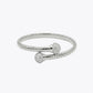 Silver Radiance Pavé Ball Cuff Bracelet image 2