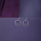 Layered Fan Silver Drop Earrings image 0