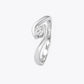 The Alencia Urban Serenade Swirl Bypass Solitaire Ring image 2