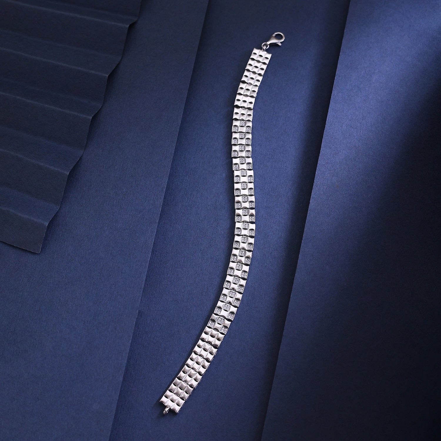 Alencia Luxe Grid 925 Sterling Silver Bracelet image 0